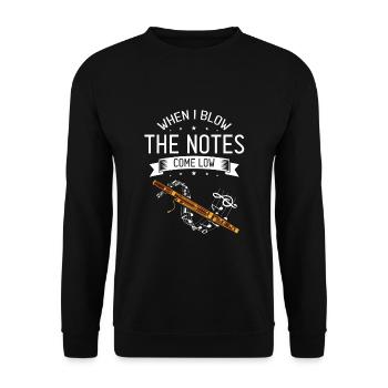 Fagottrohr für Fagottist und Fagottorchester - Unisex Pullover - Schwarz - Vorne - Alina (178cm) & Michal (187cm)