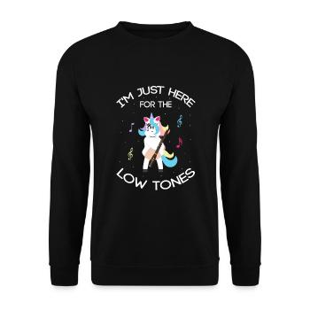 Orchester und Holzblasinstrument - Unisex Pullover - Schwarz - Vorne - Alina (178cm) & Michal (187cm)