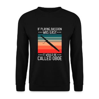 Basson Orchesta design pour bassonistes - Sweat-shirt Unisexe - noir - Devant - Alina (178cm) & Michal (187cm)