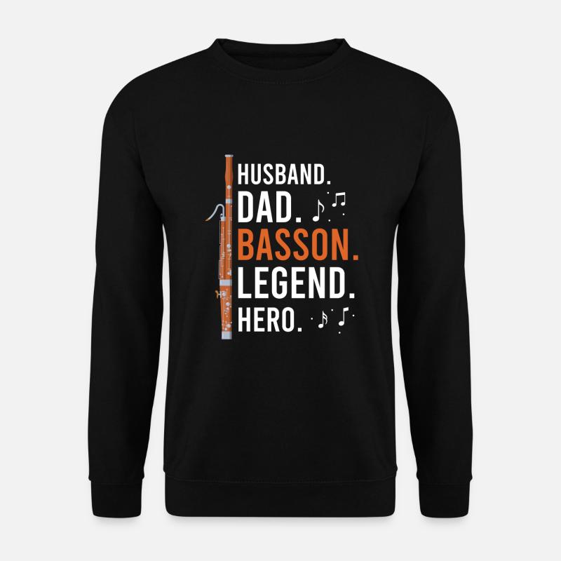 Holzblasinstrument und Fagott Blasinstrument - Unisex Pullover - Schwarz