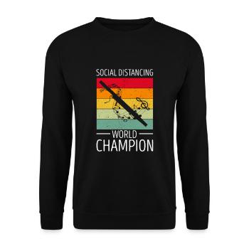 Basson pour basson anches et bassoniste - Sweat-shirt Unisexe - noir - Devant - Alina (178cm) & Michal (187cm)