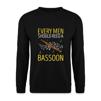Orchester und Holzblasinstrument - Unisex Pullover - Schwarz - Vorne - Alina (178cm) & Michal (187cm)