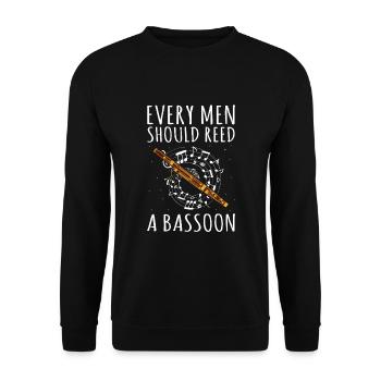 Instrument à vent en bois et instrument à vent basson - Sweat-shirt Unisexe - noir - Devant - Alina (178cm) & Michal (187cm)