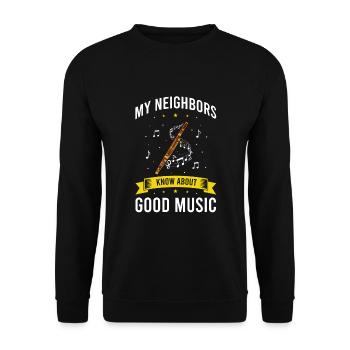 Basson Orchesta design pour bassonistes - Sweat-shirt Unisexe - noir - Devant - Alina (178cm) & Michal (187cm)