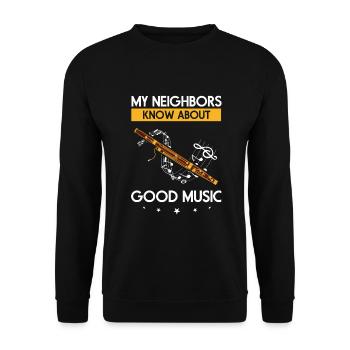 Bassoonist design for woodwind orchestra - Unisex Sweatshirt - black - Front - Alina (178cm) & Michal (187cm)