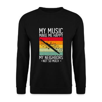 Basson pour basson anches et bassoniste - Sweat-shirt Unisexe - noir - Devant - Alina (178cm) & Michal (187cm)