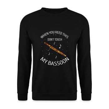 Conception d’instruments à vent bassoniste pour bassoniste - Sweat-shirt Unisexe - noir - Devant - Alina (178cm) & Michal (187cm)