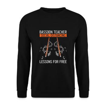 Fagottist für Fagottorchester und Fagottist - Unisex Pullover - Schwarz - Vorne - Alina (178cm) & Michal (187cm)