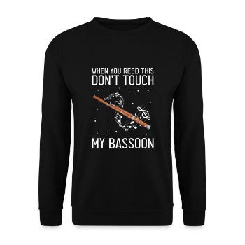 Basson pour basson anches et bassoniste - Sweat-shirt Unisexe - noir - Devant - Alina (178cm) & Michal (187cm)