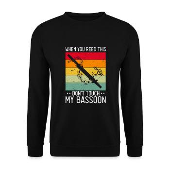 Fagottrohr für Fagottist und Fagottorchester - Unisex Pullover - Schwarz - Vorne - Alina (178cm) & Michal (187cm)