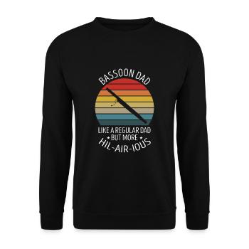 Basson pour basson anches et bassoniste - Sweat-shirt Unisexe - noir - Devant - Alina (178cm) & Michal (187cm)