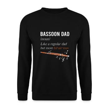 Fagottist für Fagottorchester und Fagottist - Unisex Pullover - Schwarz - Vorne - Alina (178cm) & Michal (187cm)
