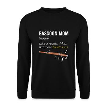 Orchester und Holzblasinstrument - Unisex Pullover - Schwarz - Vorne - Alina (178cm) & Michal (187cm)