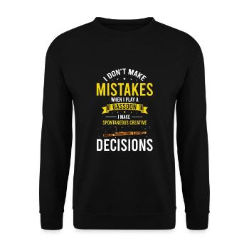 Basson pour basson anches et bassoniste - Sweat-shirt Unisexe - noir - Devant - Alina (178cm) & Michal (187cm)