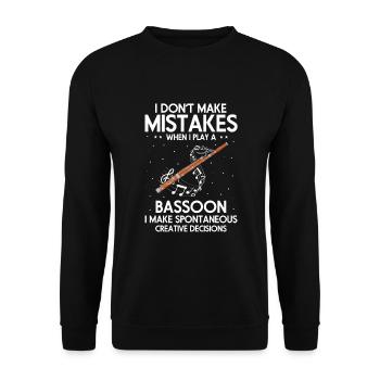 Fagottrohr für Fagottist und Fagottorchester - Unisex Pullover - Schwarz - Vorne - Alina (178cm) & Michal (187cm)