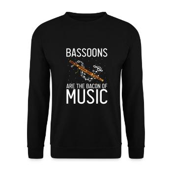 Conception d’instruments à vent bassoniste pour bassoniste - Sweat-shirt Unisexe - noir - Devant - Alina (178cm) & Michal (187cm)