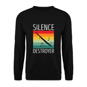 Instrument à vent en bois et instrument à vent basson - Sweat-shirt Unisexe - noir - Devant - Alina (178cm) & Michal (187cm)