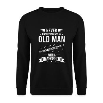 Bassoonist for bassoon orchestra and bassoonist - Unisex Sweatshirt - black - Front - Alina (178cm) & Michal (187cm)
