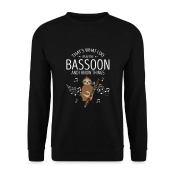 Basson pour basson anches et bassoniste - Sweat-shirt Unisexe - noir - Devant - Alina (178cm) & Michal (187cm)
