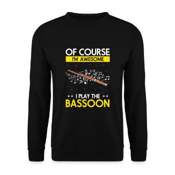 Basson Orchesta design pour bassonistes - Sweat-shirt Unisexe - noir - Devant - Alina (178cm) & Michal (187cm)