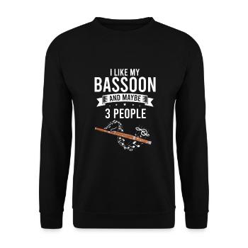 Bassoonist design for woodwind orchestra - Unisex Sweatshirt - black - Front - Alina (178cm) & Michal (187cm)