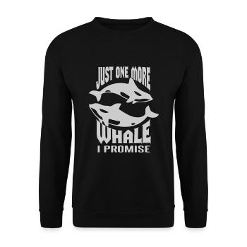 Orca Beobachtung für Buckelwale und Meerwale - Unisex Pullover - Schwarz - Vorne - Alina (178cm) & Michal (187cm)