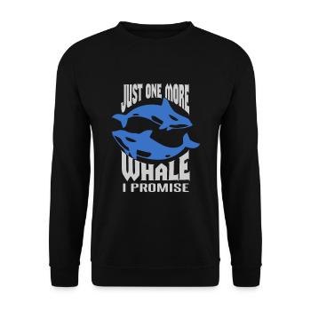 Beluga Whale Design for Marine Mammals and Orca - Unisex Sweatshirt - black - Front - Alina (178cm) & Michal (187cm)