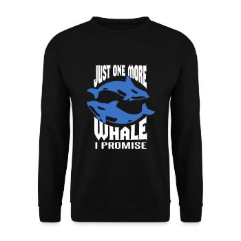 Meeressäuger für Orca-Beobachtung und Buckelwal - Unisex Pullover - Schwarz - Vorne - Alina (178cm) & Michal (187cm)