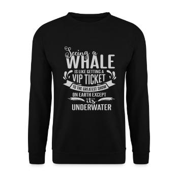 Meeressäuger für Orca-Beobachtung und Buckelwal - Unisex Pullover - Schwarz - Vorne - Alina (178cm) & Michal (187cm)