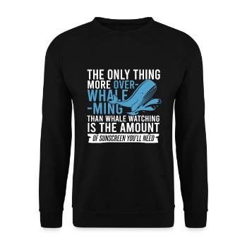 Ozean Meer Wal Zitat für Wal Meeressäugetiere - Unisex Pullover - Schwarz - Vorne - Alina (178cm) & Michal (187cm)