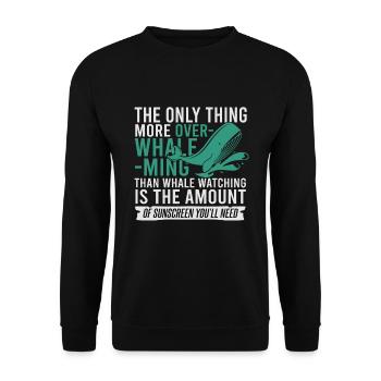 Whale watching design for whales - Unisex Sweatshirt - black - Front - Alina (178cm) & Michal (187cm)