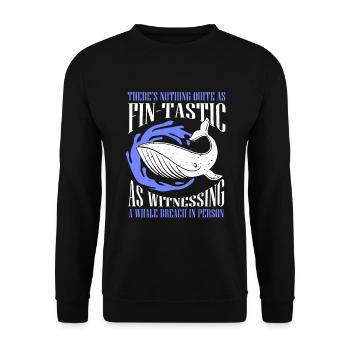 Whale design for whales and blue whales or beluga whales - Unisex Sweatshirt - black - Front - Alina (178cm) & Michal (187cm)