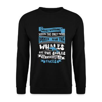 Whale watching design for whales - Unisex Sweatshirt - black - Front - Alina (178cm) & Michal (187cm)