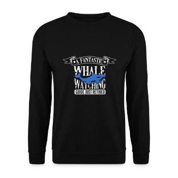 Ozean Meer Wal Zitat für Wal Meeressäugetiere - Unisex Pullover - Schwarz - Vorne - Alina (178cm) & Michal (187cm)