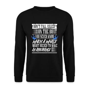 Blue whale for beluga whale and marine mammals - Unisex Sweatshirt - black - Front - Alina (178cm) & Michal (187cm)