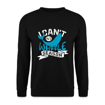 Humpback whale design for ocean, sea, whale and whales - Unisex Sweatshirt - black - Front - Alina (178cm) & Michal (187cm)