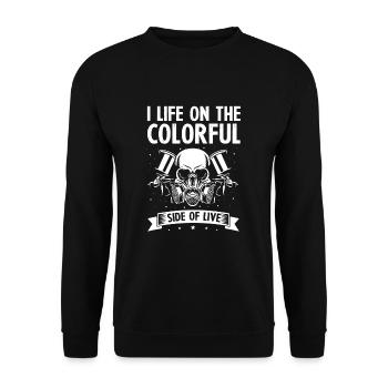 Autolackierer Angebot für Autolackierer - Unisex Pullover - Schwarz - Vorne - Alina (178cm) & Michal (187cm)