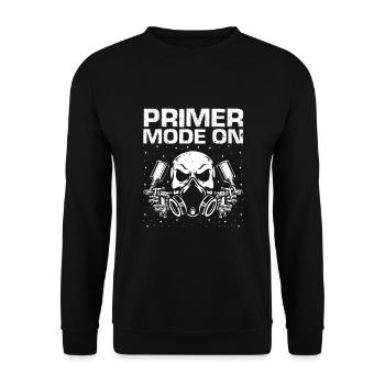 Car painter offer for coachbuilders - Unisex Sweatshirt - black - Front - Alina (178cm) & Michal (187cm)