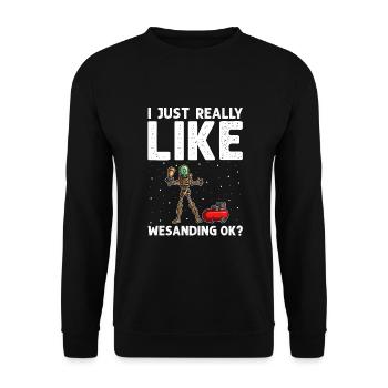 Car Painter Offer for Car Painters - Unisex Sweatshirt - black - Front - Alina (178cm) & Michal (187cm)