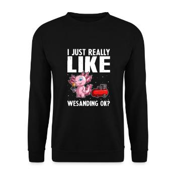 Car painter offer for coachbuilders - Unisex Sweatshirt - black - Front - Alina (178cm) & Michal (187cm)