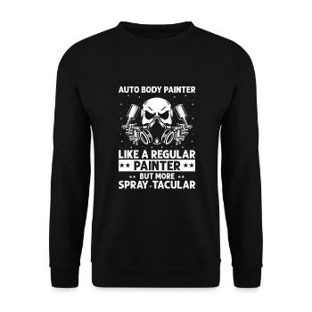 Peintre automobile pour carrossiers - Sweat-shirt Unisexe - noir - Devant - Alina (178cm) & Michal (187cm)