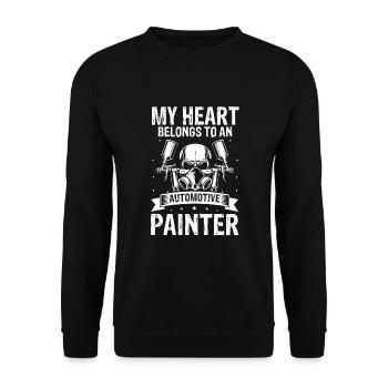 Dicton de carrossier pour les peintres automobiles - Sweat-shirt Unisexe - noir - Devant - Alina (178cm) & Michal (187cm)
