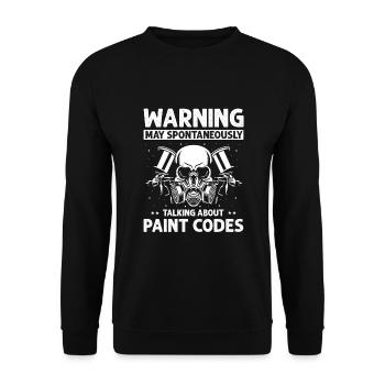 Kfz-Lackierer Angebot für Karosserietechniker - Unisex Pullover - Schwarz - Vorne - Alina (178cm) & Michal (187cm)
