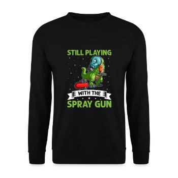 Car painter offer for coachbuilders - Unisex Sweatshirt - black - Front - Alina (178cm) & Michal (187cm)