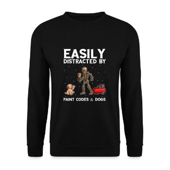 Car painter offer for coachbuilders - Unisex Sweatshirt - black - Front - Alina (178cm) & Michal (187cm)