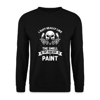 Car painter offer for coachbuilders - Unisex Sweatshirt - black - Front - Alina (178cm) & Michal (187cm)
