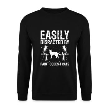 Car Painter Offer for Car Painters - Unisex Sweatshirt - black - Front - Alina (178cm) & Michal (187cm)
