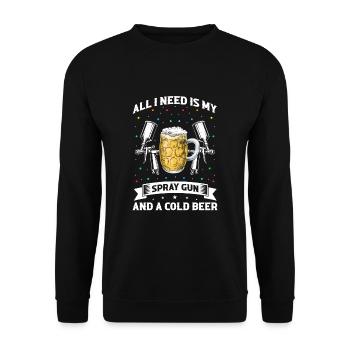 Peintre automobile pour carrossiers - Sweat-shirt Unisexe - noir - Devant - Alina (178cm) & Michal (187cm)