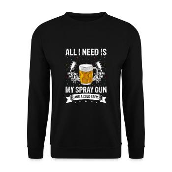 Car Painter for Car Painter for Car Detailer - Unisex Sweatshirt - black - Front - Alina (178cm) & Michal (187cm)