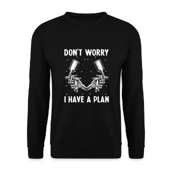 Automotive Painter Offer for Body Technicians - Unisex Sweatshirt - black - Front - Alina (178cm) & Michal (187cm)